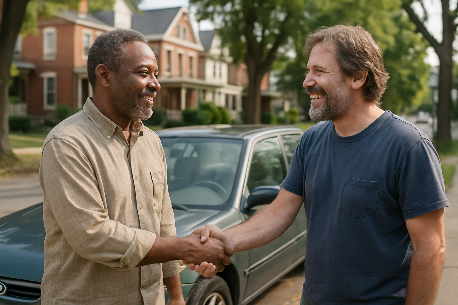 Vehicle donation moment in Schenectady